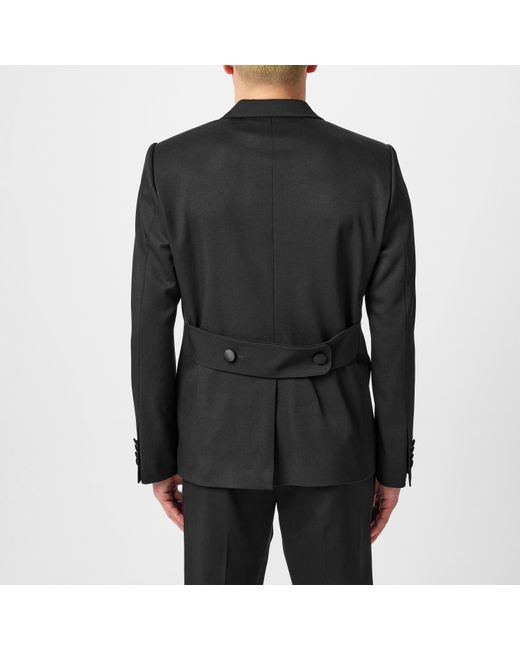 Dolce & Gabbana Black Double Breasted Wool Long Sleeve Formal Jacket for men