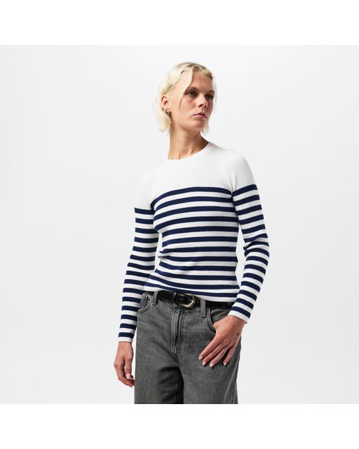 Levi's White Rib Crew Knitted Top