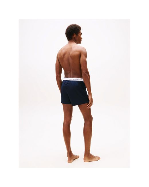 Tommy Hilfiger Blue 2 Pack Woven Boxer Shorts for men