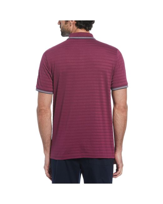 Original Penguin Purple Cotton Solid Short-Sleeve Polo Shirt for men