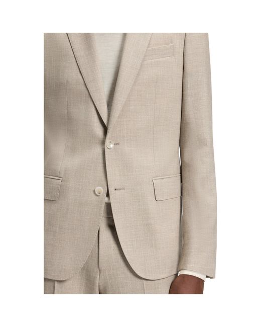 Boss Natural Double Breasted Slim-Fit Suit for men