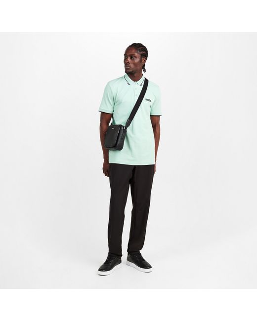 Boss Blue Paddy Pro Premium Cotton Polo Shirt for men