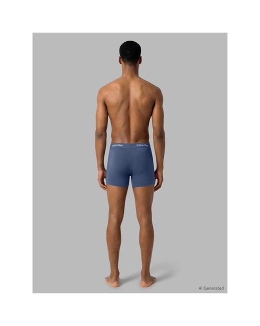 Calvin Klein Blue Calvinklein 3 Pack Boxer Briefs for men