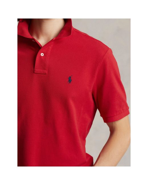 Polo Ralph Lauren Red Custom Short Sleeve Polo Shirt for men