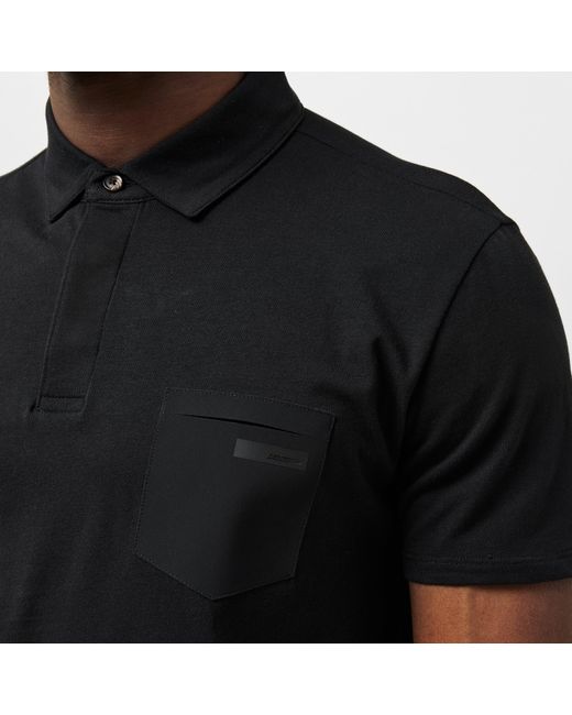 Roberto Ricci Designs Black Revo Short-Sleeve Polo Shirt for men