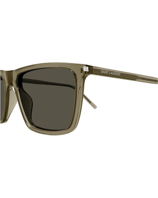 Saint Laurent Gray Uv Protection Bold Frame Wayfarer Sunglasses for men