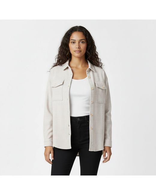 Jack Wills White Ouston Shacket Structured Overshirt