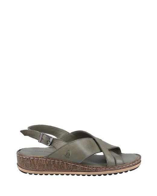 Hush Puppies Green Elena Cross Over Wedge Sandal