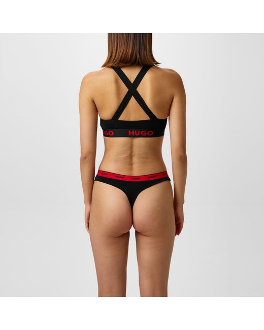 HUGO Black Padded Sports Bra