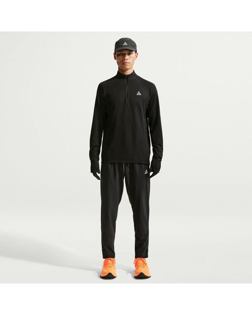 Nike Black Acg Dri-Fit Mid-Layer 1/4-Zip Trail Running Top for men