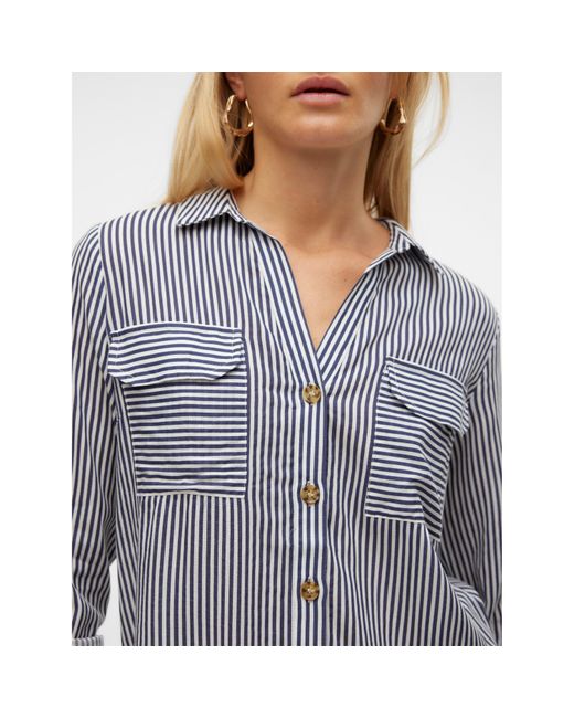 Vero Moda Gray Long-Sleeve Plain Shirt