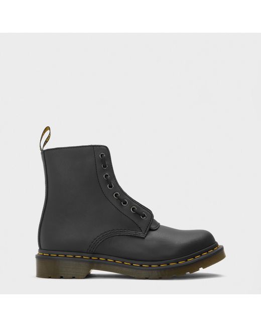 Dr. Martens Black Pascal Zipped Flat Ankle Boots