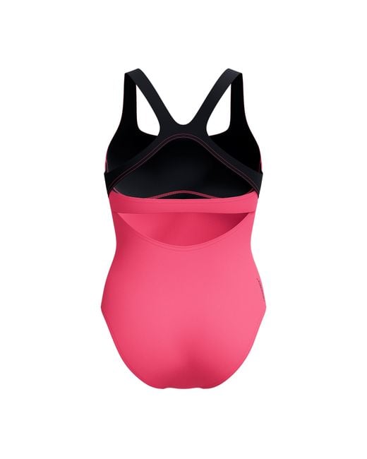Speedo Pink Flex Band One Piece Swimsuit With Built-In Swim Bra