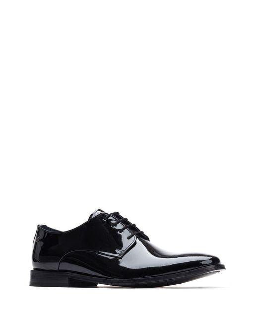 Base London Black Marley Lace Up Patent Shoe for men