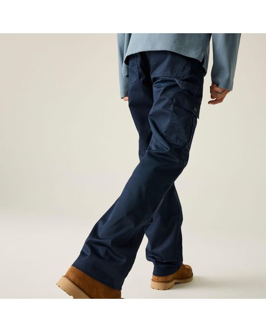 Regatta Blue Cargo Work Trousers for men