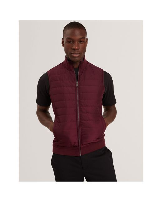 Ted Baker Purple Quilted Gilet for men
