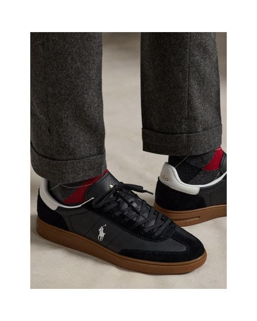 Polo Ralph Lauren Black Bedford Low-Top Trainers for men