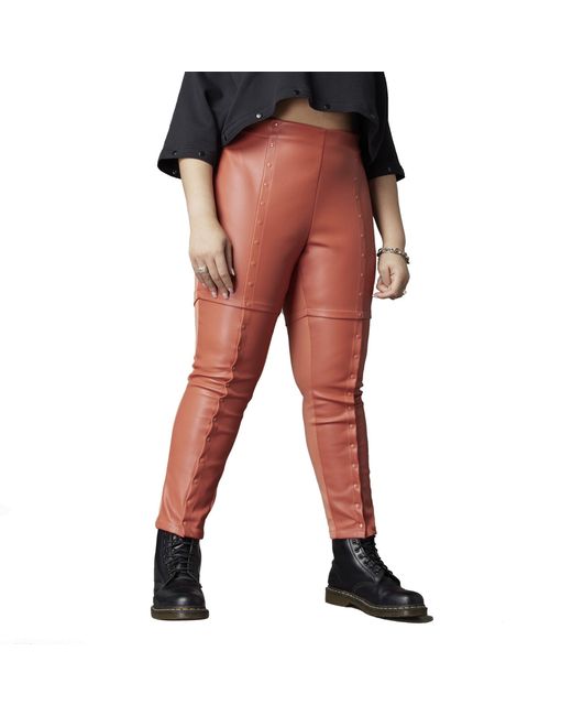 Adidas Originals Red Adidas Always Original Slim Snap Plus Size Joggers