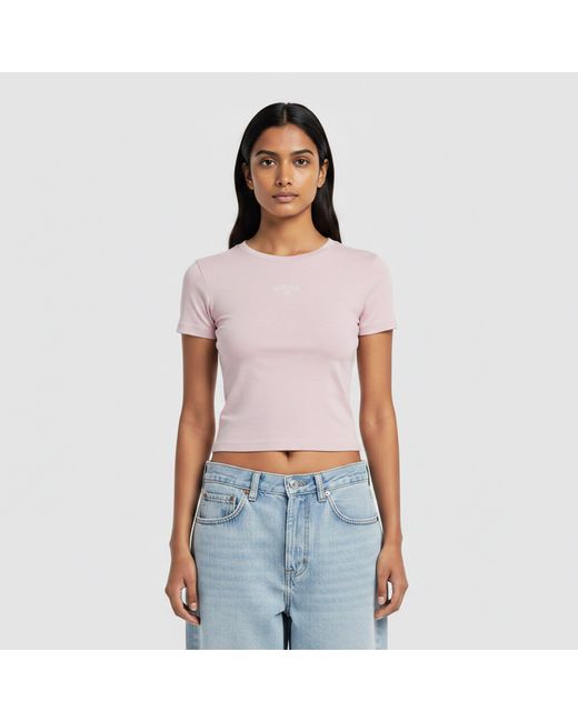 Guess Purple Star Print Slim Fit T-Shirt