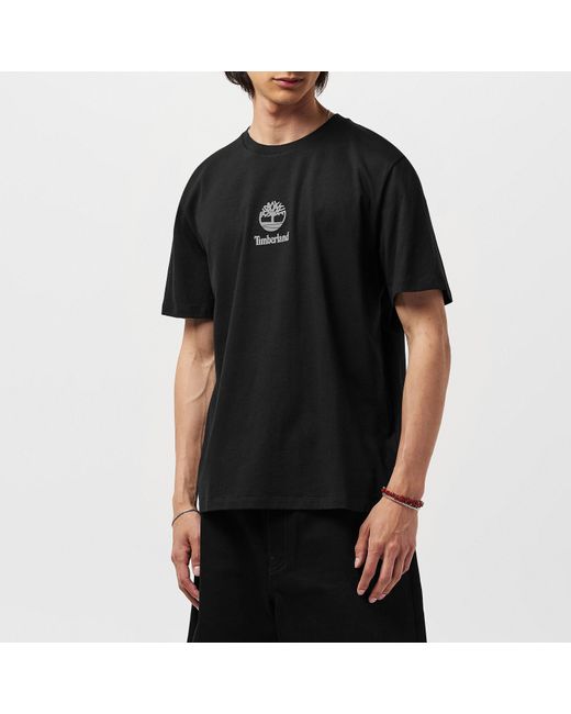 Timberland Black Stack Logo T-Shirt for men