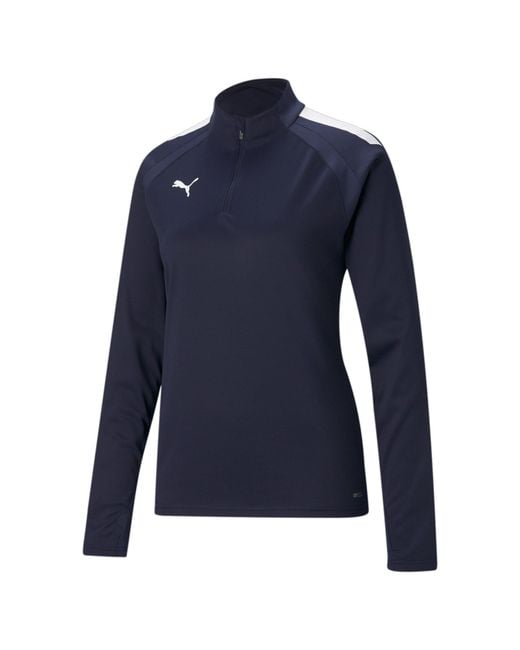PUMA Blue Teamliga 1/4 Zip Top W Drill
