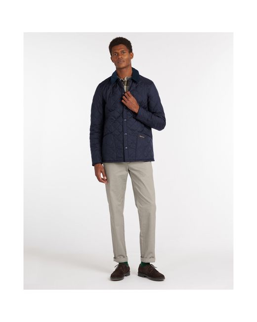 Barbour Blue Heritage Liddesdale Diamond Quilted Long Sleeve Quilted Jacket for men