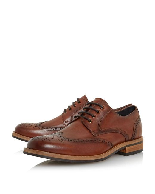 Bertie Packman Leather Brogues in Tan (Brown) for Men