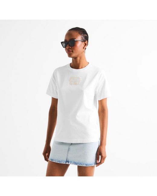 McQueen White Alex Lace Lg T-Shirt Ld63