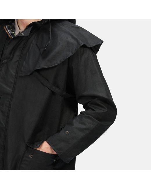 Regatta Black Cranbrook Wax Cotton Riding Quilted Jacket for men
