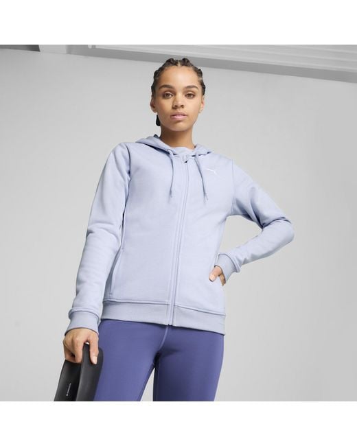 PUMA Blue Essential Full Zip Tech Fleece Hoodie