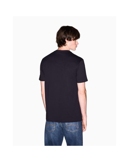 ARMANI EXCHANGE Blue T-Shirt for men