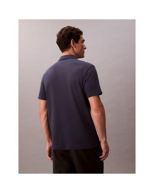 Calvin Klein Gray Short Sleeve Polo Shirt for men