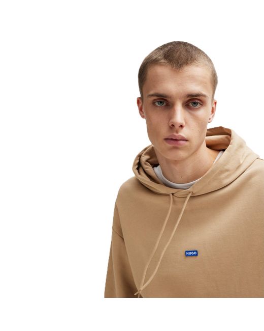 HUGO Natural Logo Label Hoodie for men