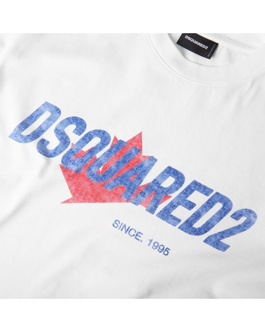 DSquared² White Dsq 1995 Oversized T-Shirt for men