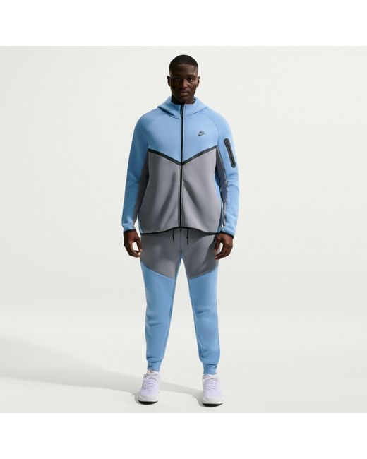 Nike Blue Tech Fleece Hoodies for men