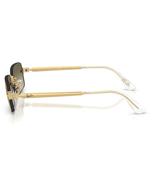 Ray-Ban Metallic Rectangle Sunglasses