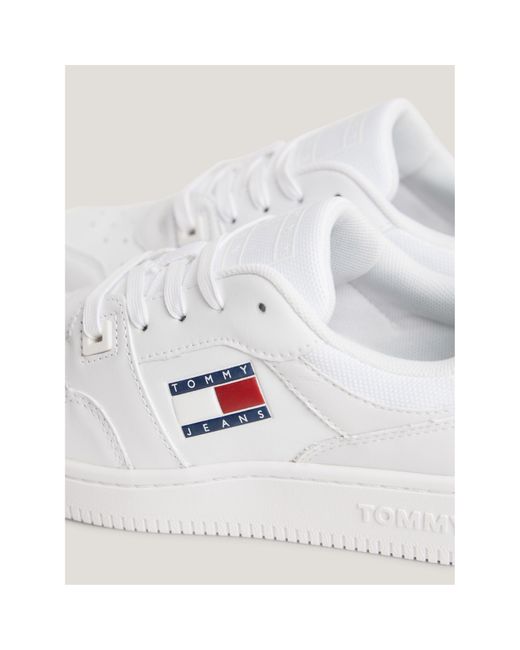 Tommy Hilfiger White Essential Retro Basketball Trainers