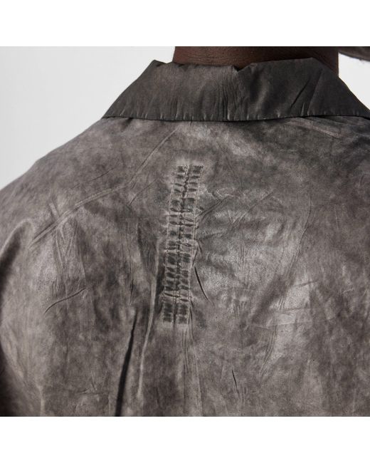 Rick Owens Gray Magnum Short Sleeved Shirt for men