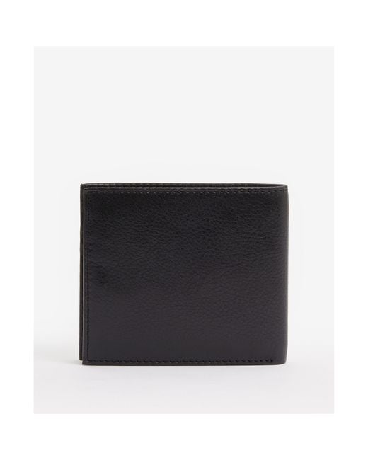 Barbour Black Colwell Leather Billfold Wallet for men