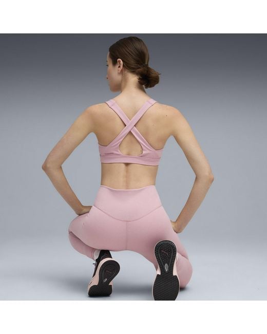 PUMA Pink Cloudspun Mid Non Wired Medium Impact Sports Bra