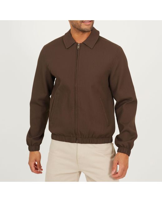 Brave Soul Brown Harrington Jacket for men