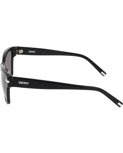 DKNY Black Modified Rectangle Sunglasses