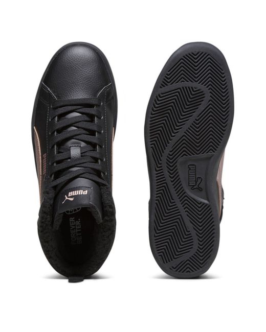 PUMA Black Smsh Mid Wtr Low-Top Trainers for men