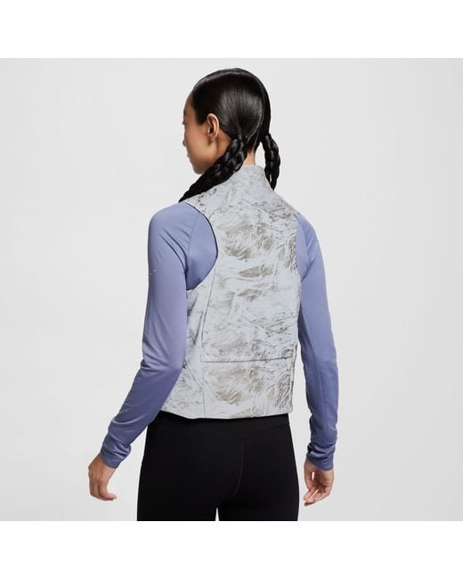 Nike Blue Swift Therma-Fit Adv Reflective Running Vest