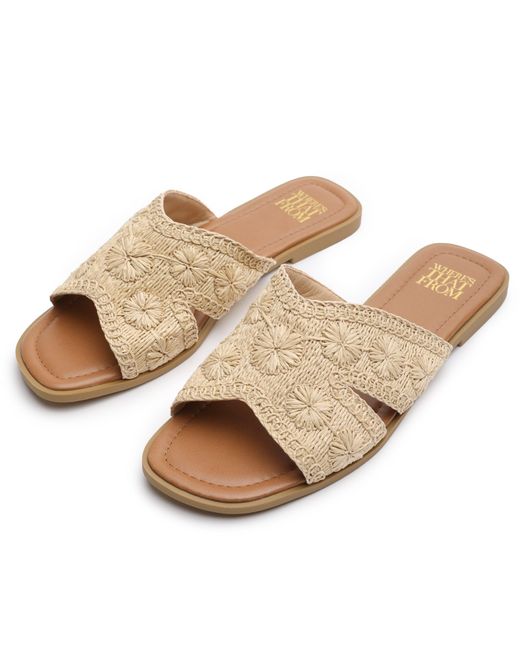 Where's That From Natural Where's Flat Sandals