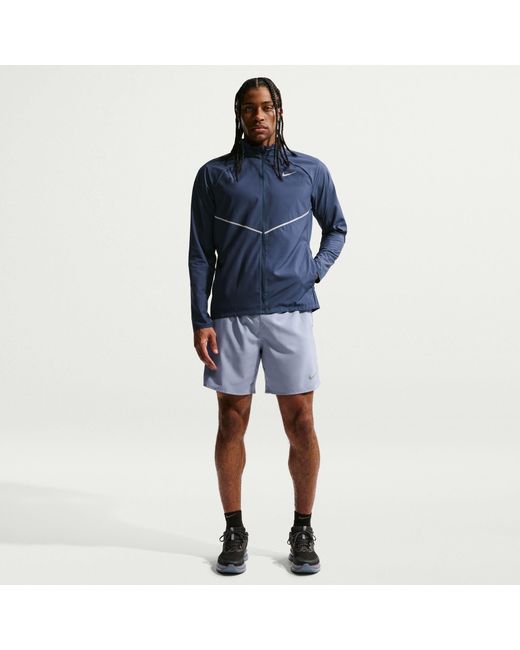 Nike Blue Miler Repel Running Jacket for men