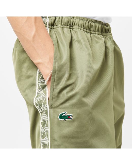 Lacoste Green Tapered Closed Cuff Fleece Joggers for men