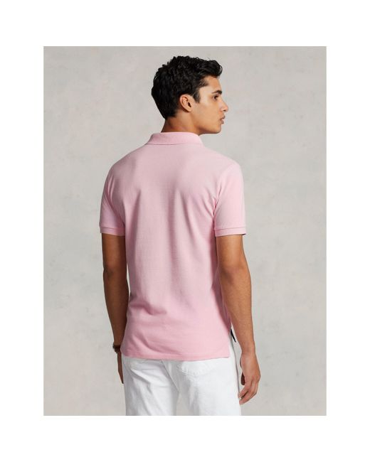 Polo Ralph Lauren Pink Custom Slim Short Sleeve Shirt for men