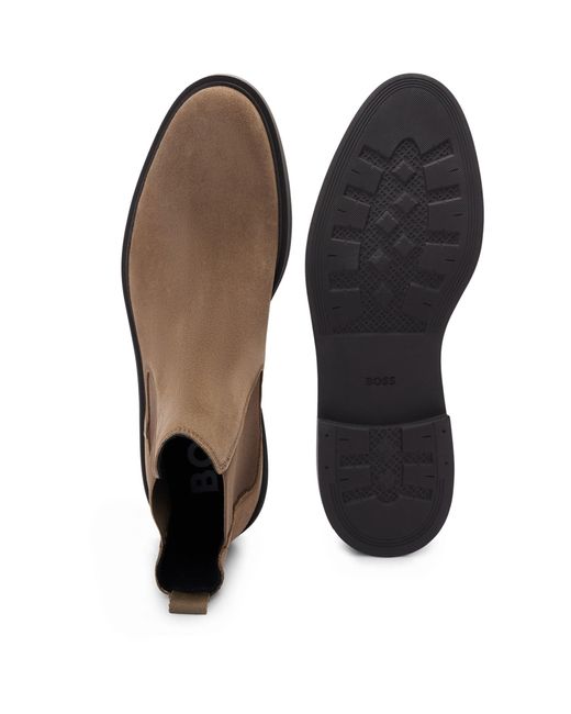 Boss Brown Calev Cheb Chelsea Boots for men