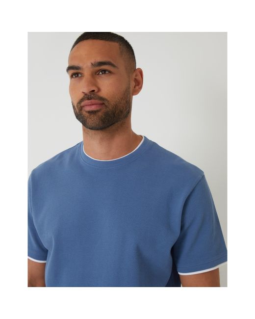 Threadbare Blue Regular Fit T-Shirt for men